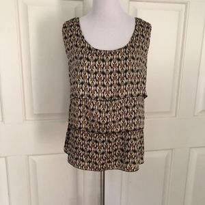 SILKY LAYERED CAMI CAREER BLOUSE SLEEVELESS